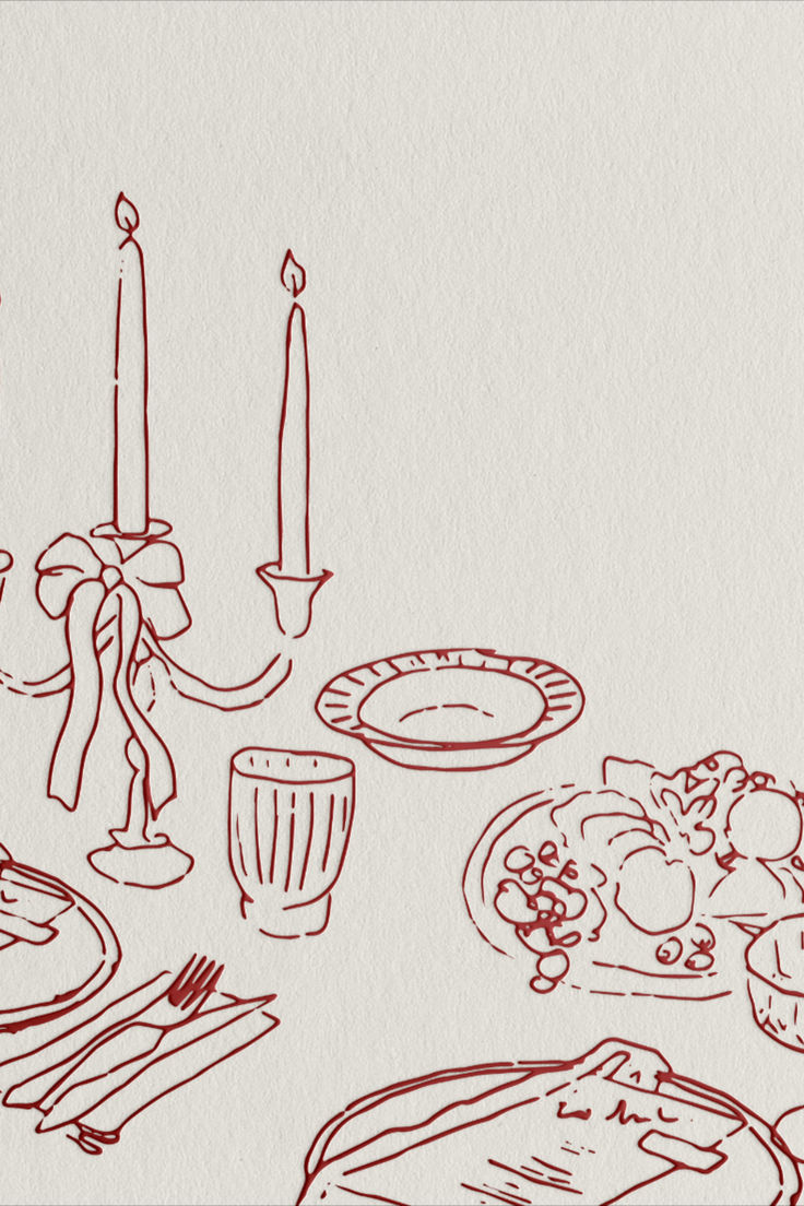 ilustración velas y mesa