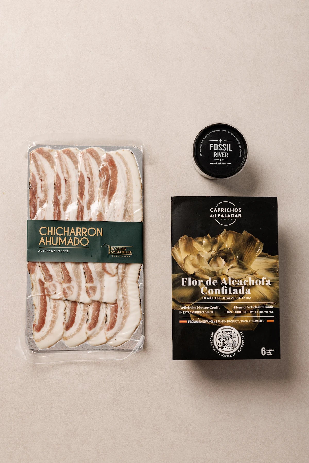 Flor de Alcachofa Confitada en AOVE con Chicharrón Ahumado y Sal del Himalaya Negra (6 uds.) - SAGÓ