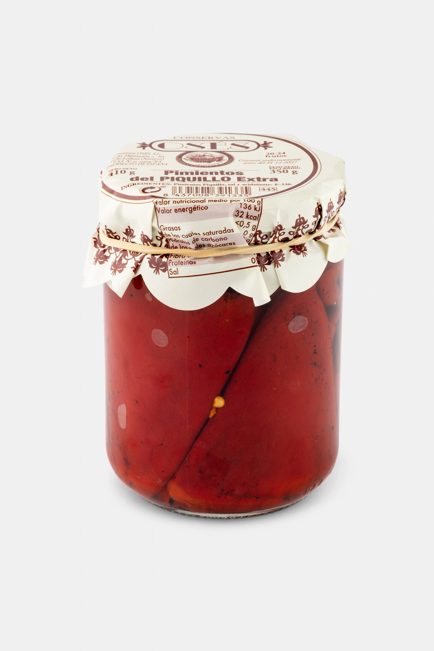 Pimientos del Piquillo Extra asados D.O Navarra (440g) - SAGÓ