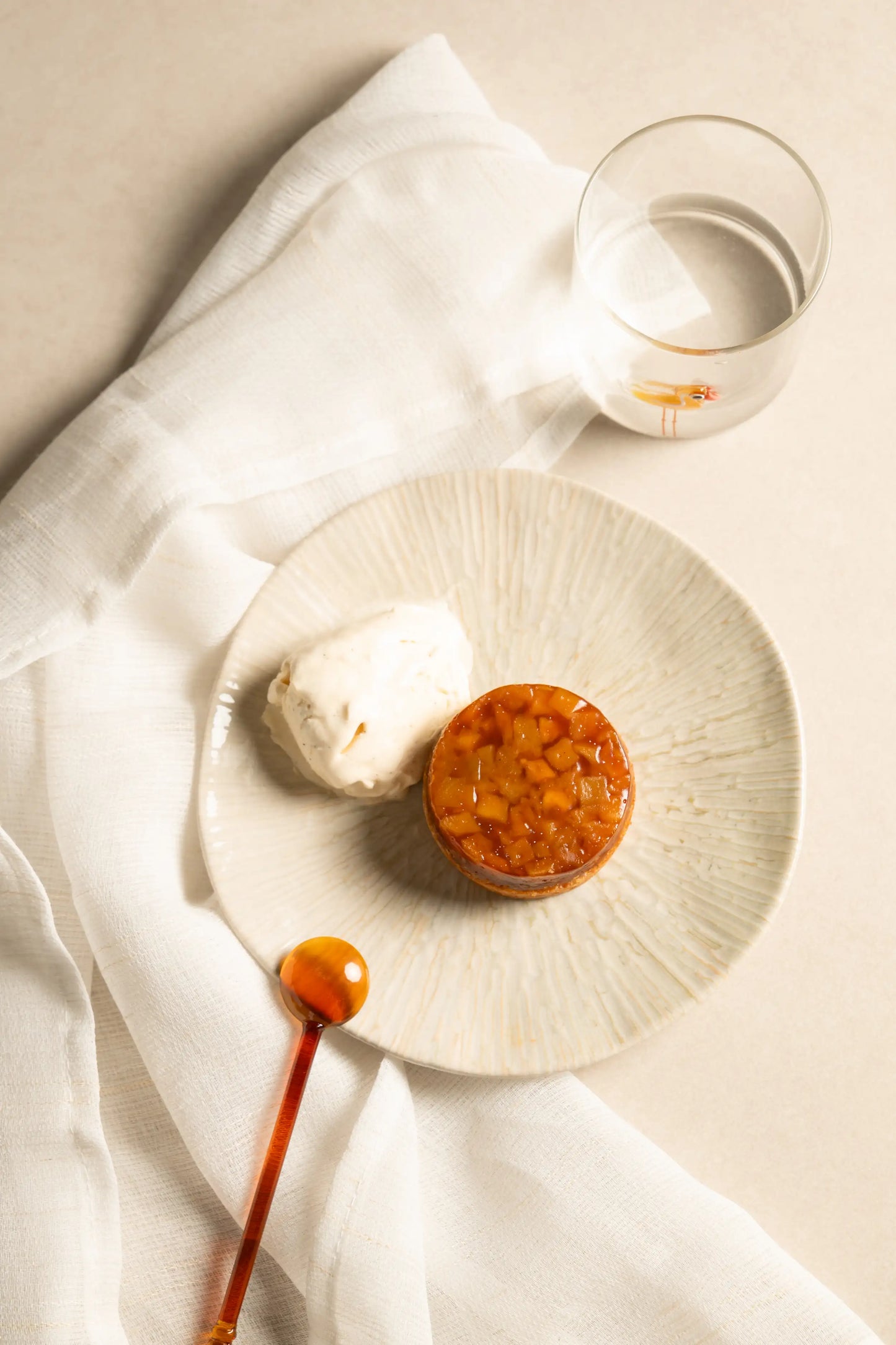 Tatín de Mango y Praliné de Almendra - SAGÓ