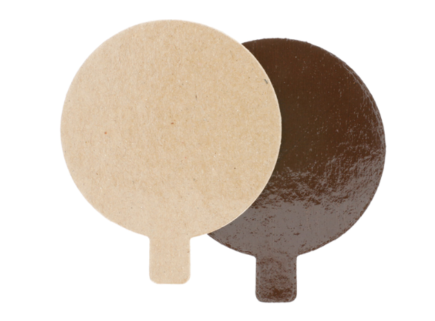 CARTONES PASTELERÍA DOBLE CARA 1100 G/M2 Ø 8 CM CHOCOLATE/PRALINÉ CARTÓN (200 UNID.) - SAGÓ