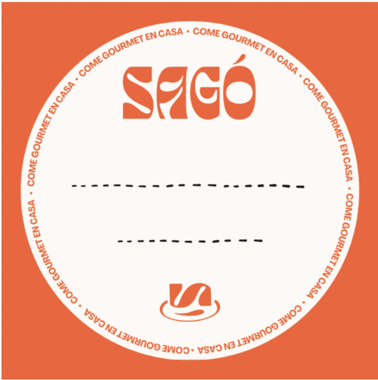 Pegatina 85X85 Nombre Productos - SAGÓ