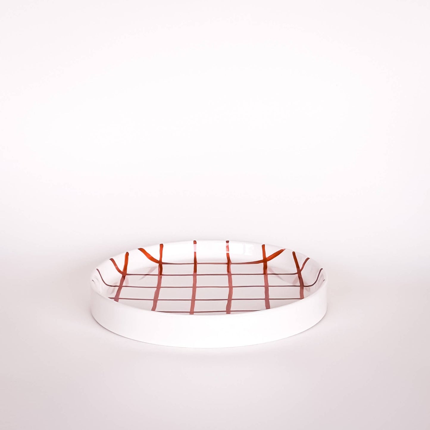 Plato Pequeño Artesanal Cotto Naranja: Cerámica Italiana Pintada a Mano