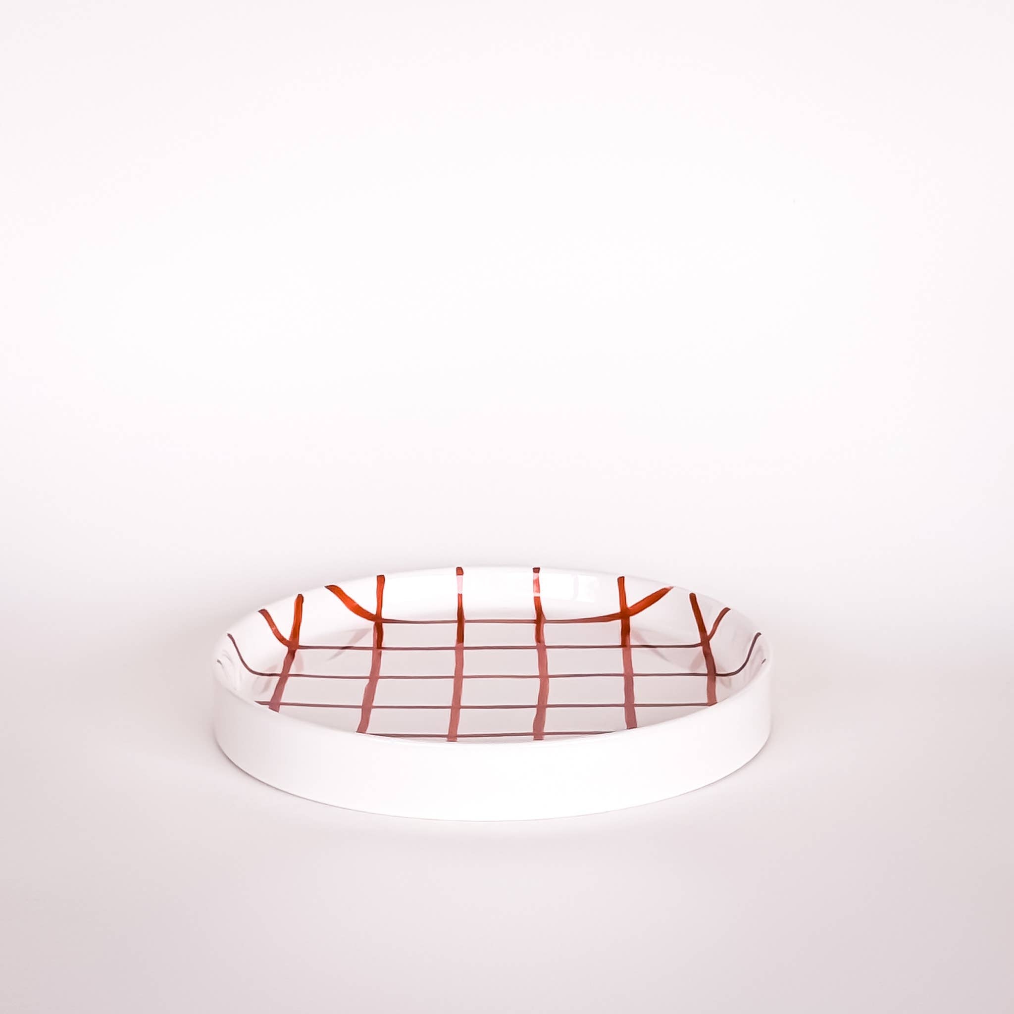 Plato Pequeño Artesanal Cotto Naranja: Cerámica Italiana Pintada a Mano