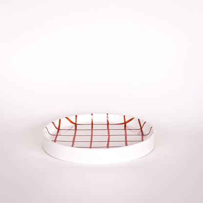 Plato Pequeño Artesanal Cotto Naranja: Cerámica Italiana Pintada a Mano