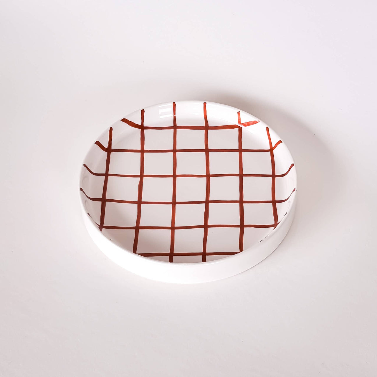 Plato Pequeño Artesanal Cotto Naranja: Cerámica Italiana Pintada a Mano