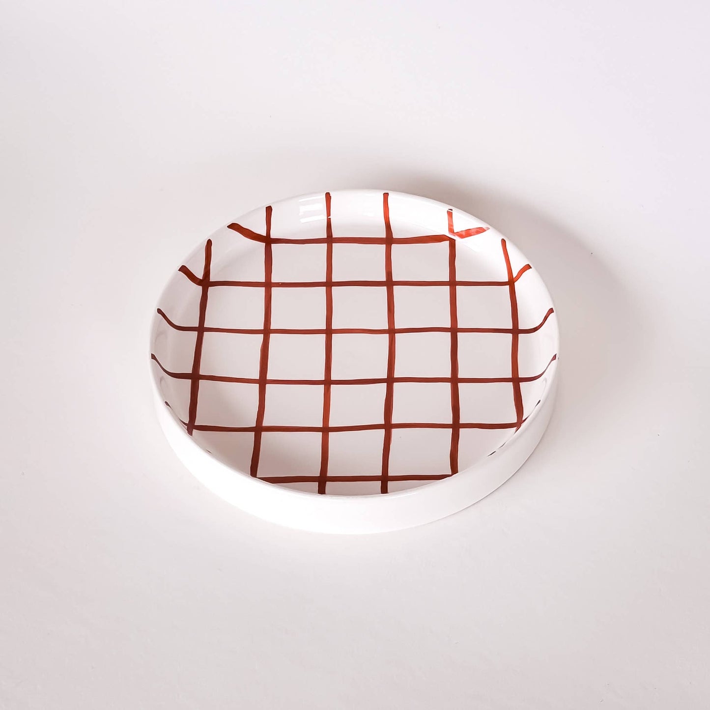 Plato Pequeño Artesanal Cotto Naranja: Cerámica Italiana Pintada a Mano