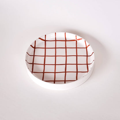 Plato Pequeño Artesanal Cotto Naranja: Cerámica Italiana Pintada a Mano