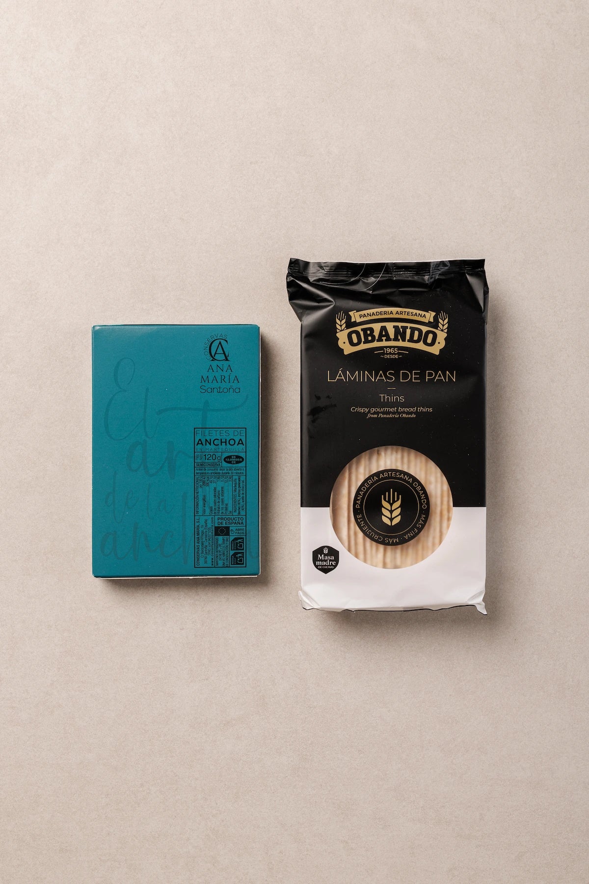 anchoas santoña y pan