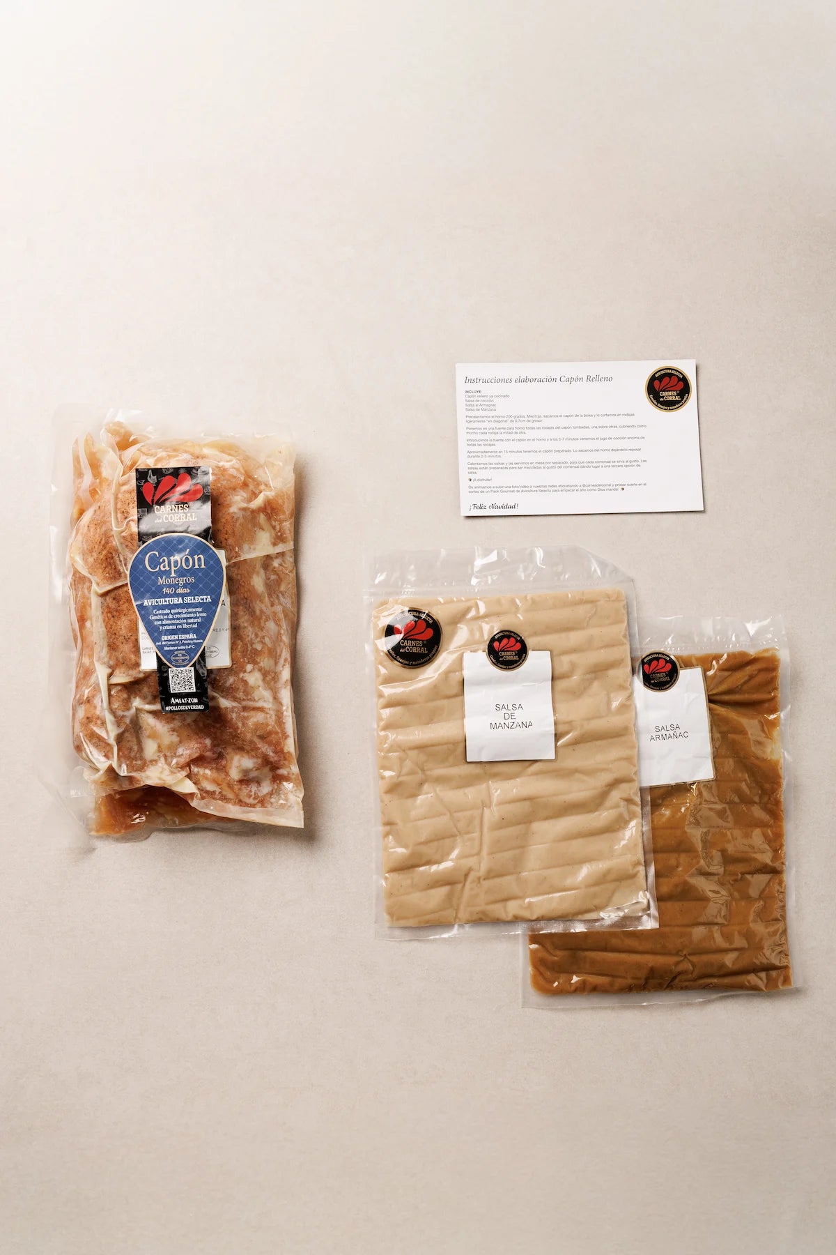 capón con dos salsas