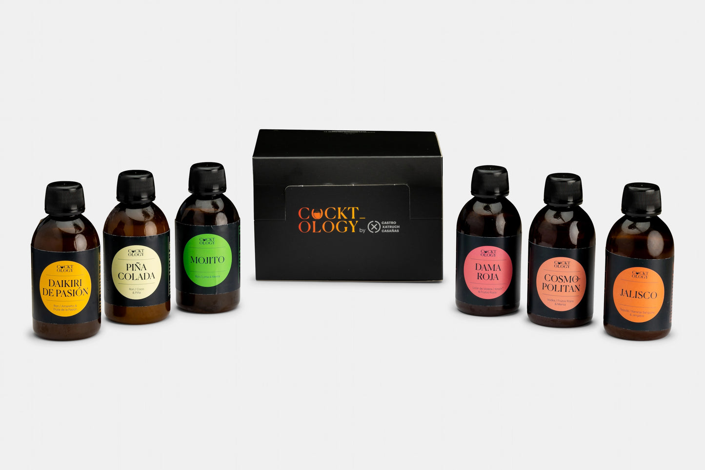 Pack de 6 Cócteles Disfrutar (Cosmopolitan, Dama Roja, Daikiri de Pasión, Piña Colada, Mojito y Jalisco) - SAGÓ