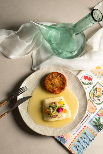 Bacalao al Pil Pil con Tatín Mediterráneo de Verduras - SAGÓ