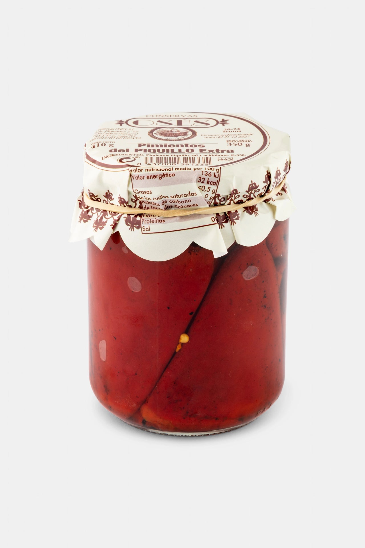 Pimientos del Piquillo Extra asados D.O Navarra (440g) - SAGÓ